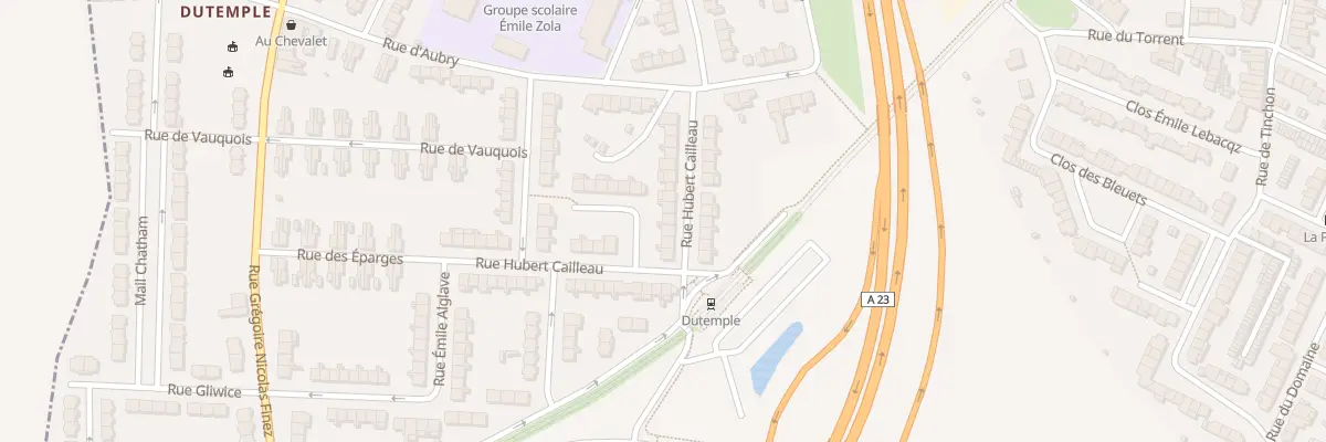 Plan du 18 Rue Hubert Cailleau à Valenciennes
