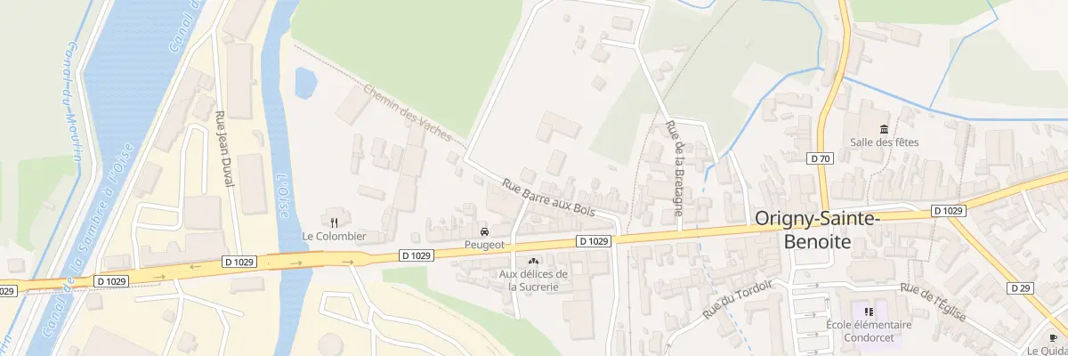 Plan du 28 Rue de la Barre au Bois à Origny-Sainte-Benoite