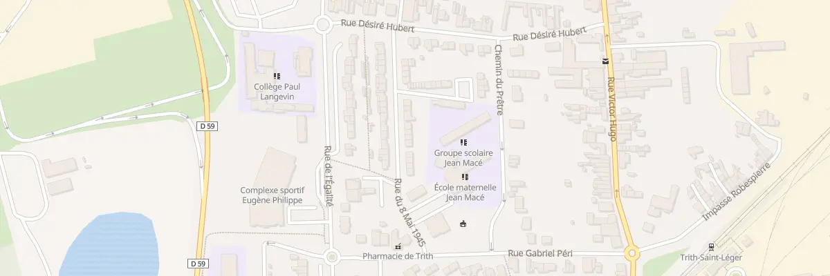 Plan du 14 Rue du Huit Mai 1945 à Trith-Saint-Léger