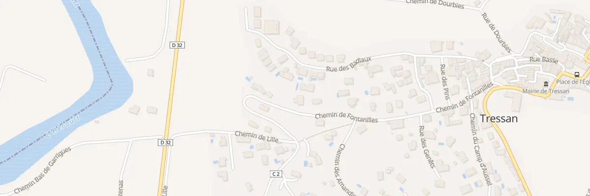 Plan du 324 Che des Fontanilles à Tressan