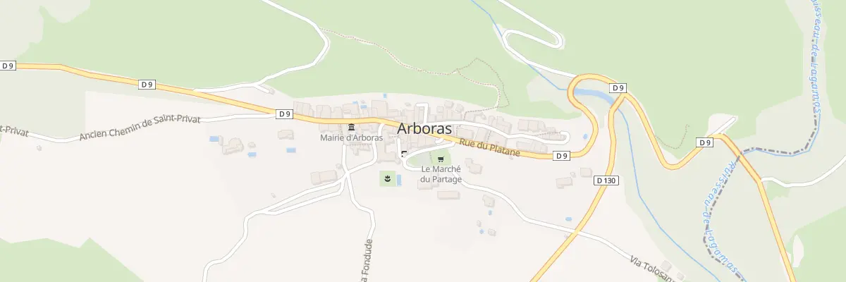 Plan du 2 Rue du Platane à Arboras