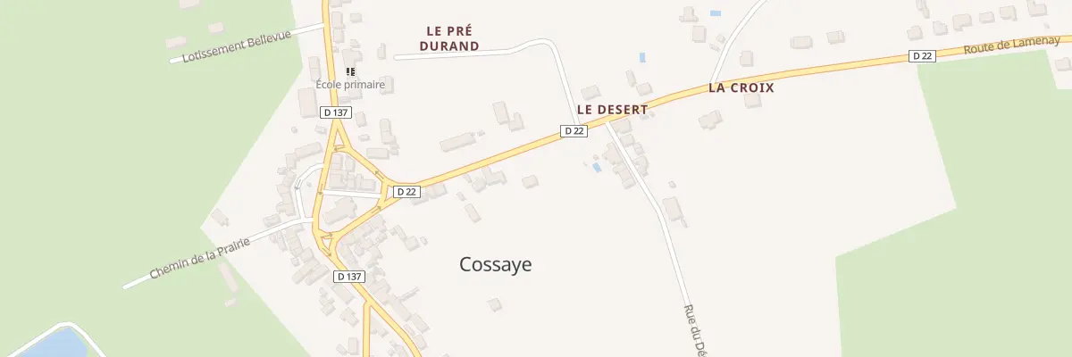 Plan du 24 Rte de Lamenay à Cossaye