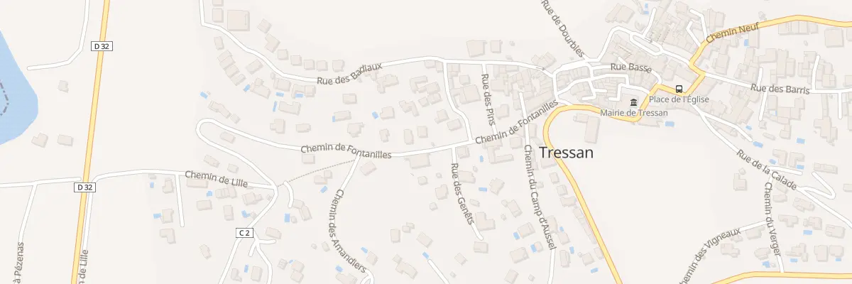 Plan du 158 Che des Fontanilles à Tressan