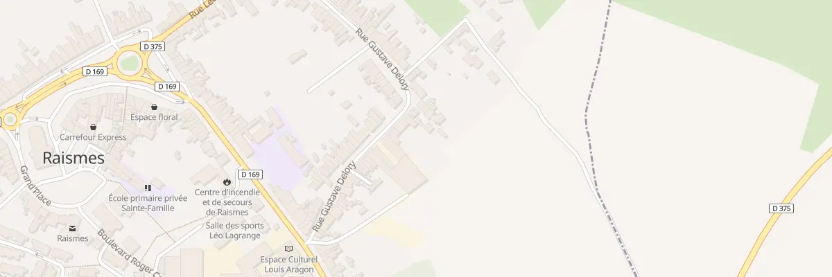 Plan du 40D Rue Gustave Delory à Raismes
