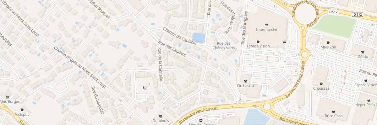 Plan du 10 Rue des Lauriers à Agde