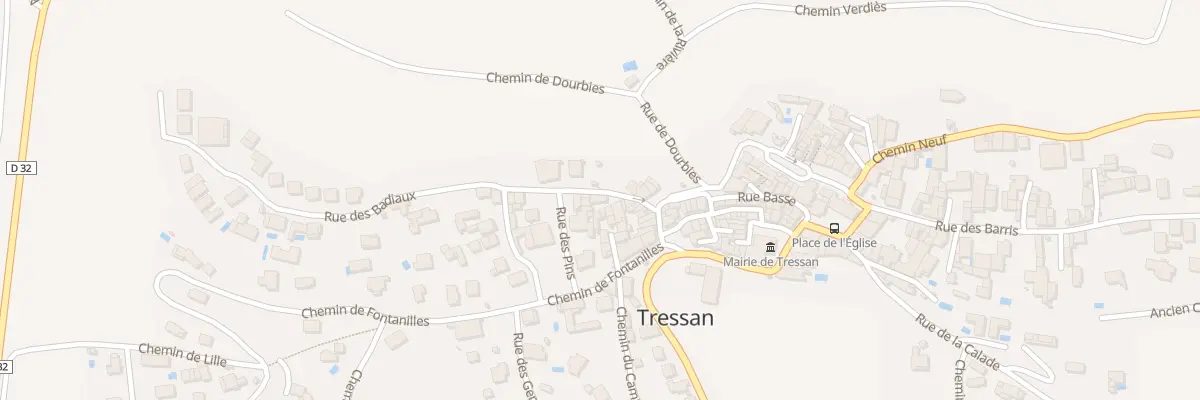 Plan du 13 Che des Badiaux à Tressan