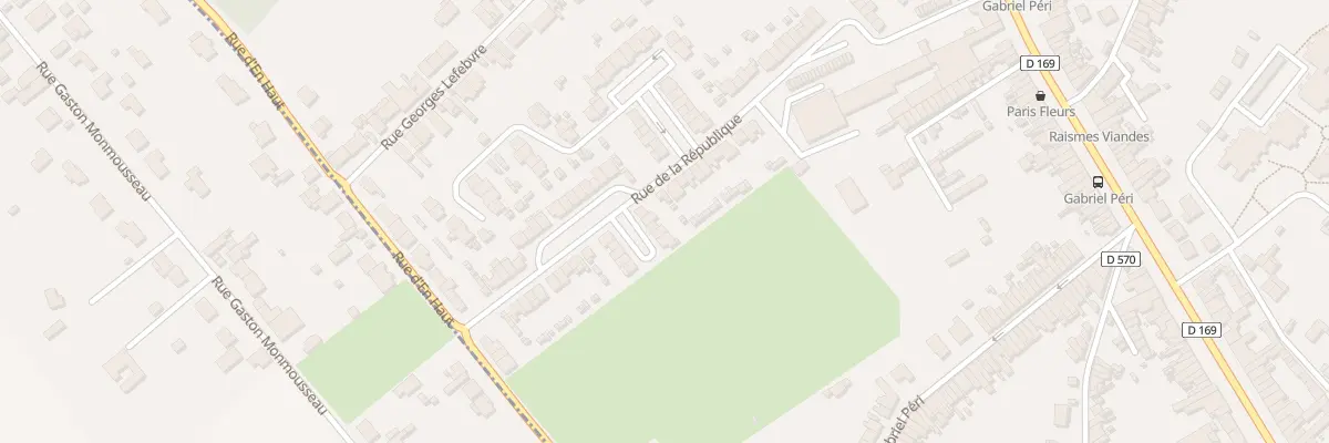 Plan du 25 Rue de la République à Raismes
