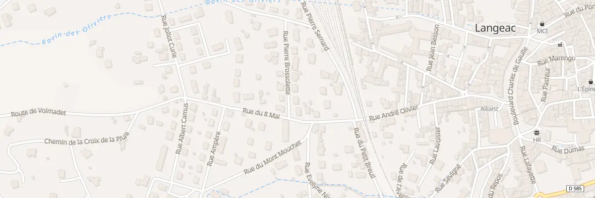 Plan du 4 Rue Pierre Brossolette à Langeac