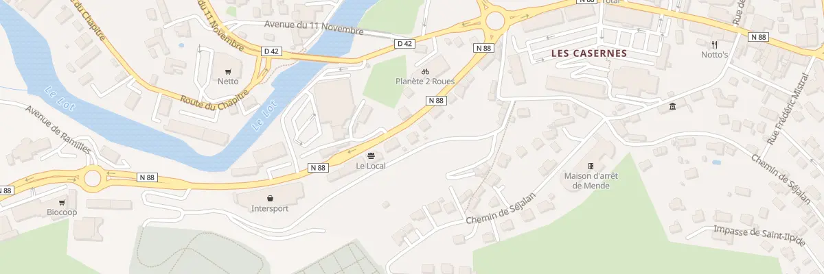 Plan du 17 Av des Gorges du Tarn à Mende