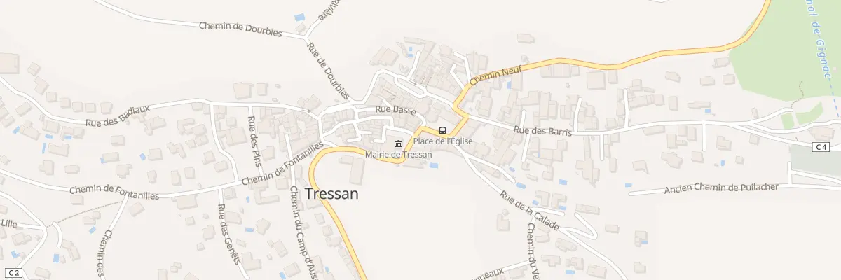 Plan du 1 Av du Chateau à Tressan
