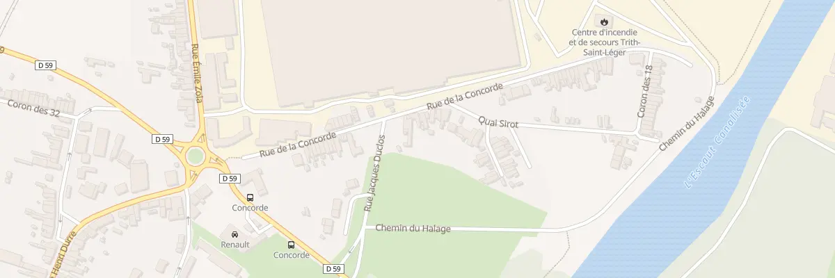 Plan du 34 Rue de la Concorde à Trith-Saint-Léger