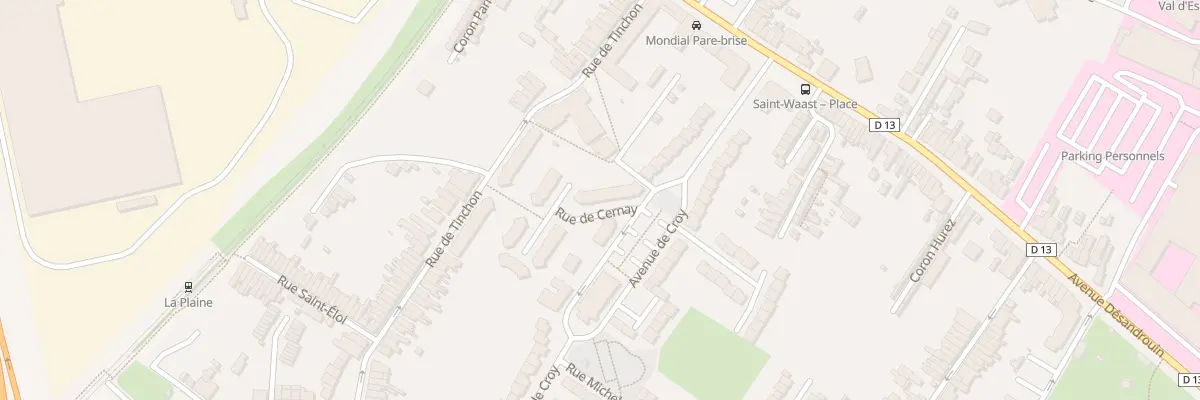 Plan du 8 Rue de Cernay à Valenciennes
