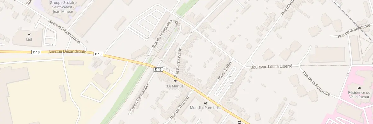 Plan du 16 Rue Pierre Warin à Valenciennes