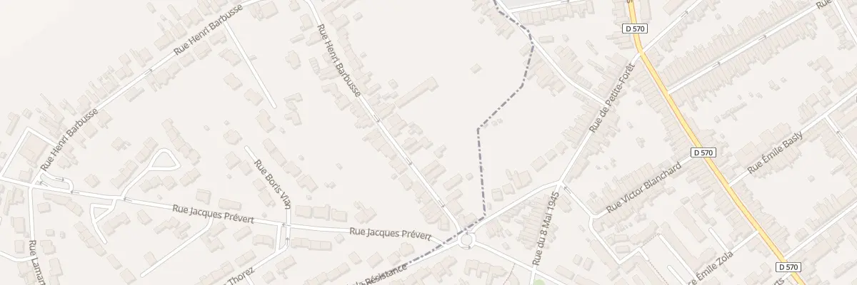 Plan du 22 Rue Henri Barbusse à Petite-Forêt