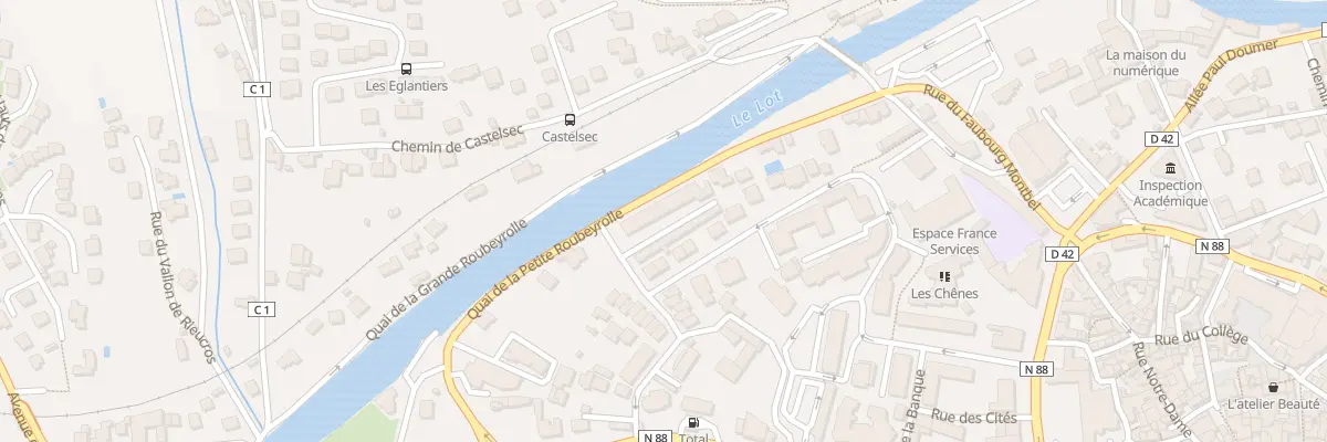 Plan du 19 Quai La Pte Roubeyrolle à Mende