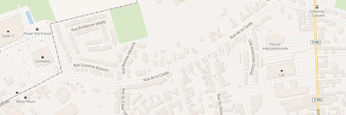 Plan du 42 Rue de la Cavée à Solesmes