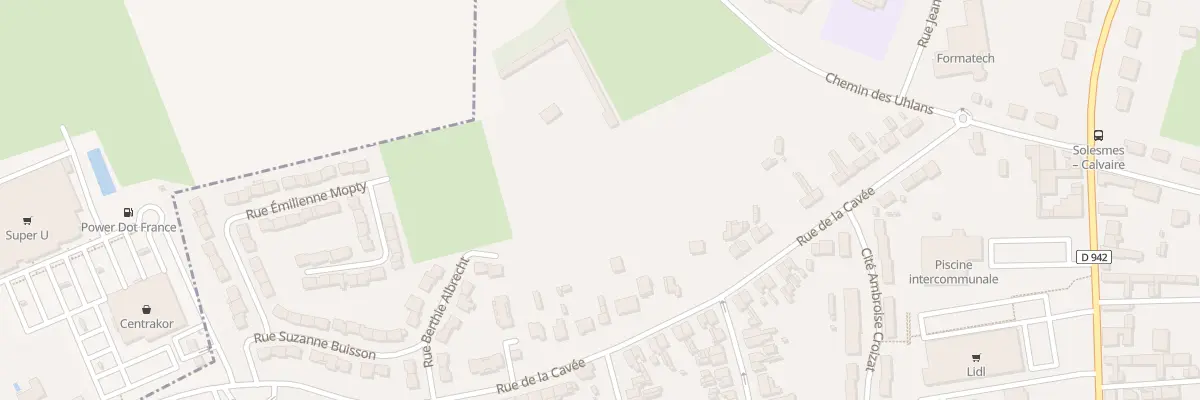 Plan du 38 Rue de la Cavée à Solesmes