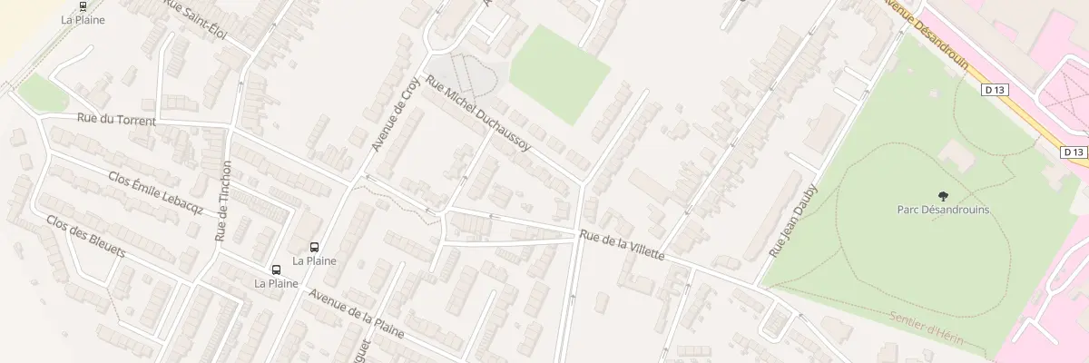 Plan du 23 Rue Michel Duchaussoy à Valenciennes