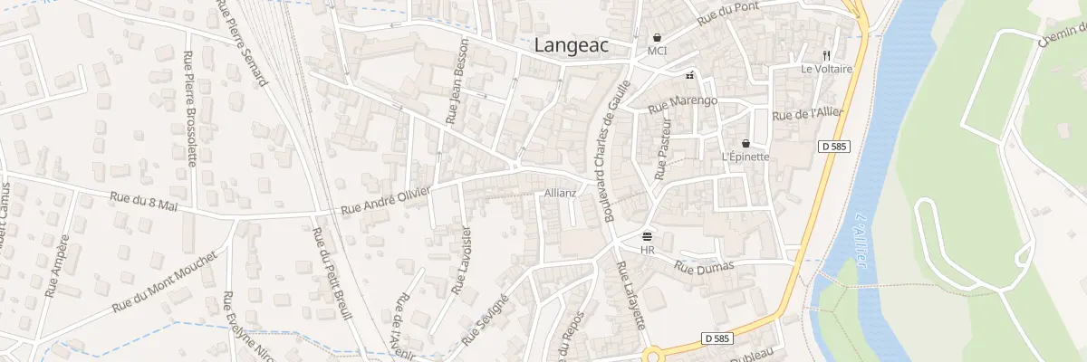 Plan du 11 Rue Jules Ferry à Langeac