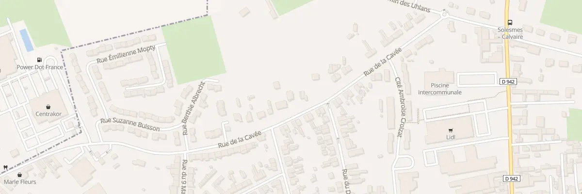 Plan du 36 Rue de la Cavée à Solesmes