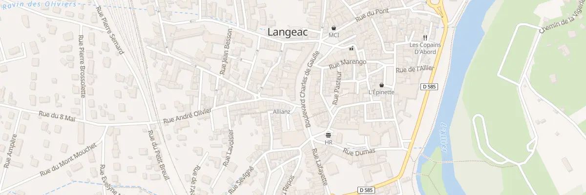 Plan du 17 Bd Charles de Gaulle à Langeac