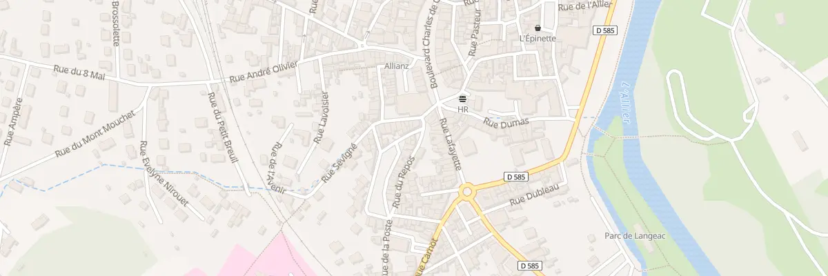 Plan du 25 Rue du Repos à Langeac