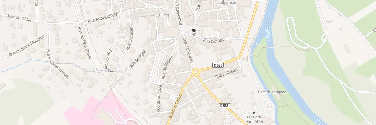 Plan du 5 Rue Lafayette à Langeac
