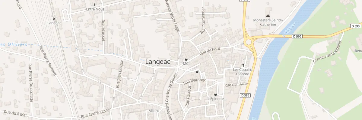 Plan du 4 Av Victor Hugo à Langeac