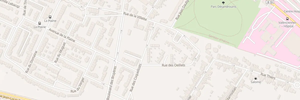 Plan du 16 Rue des Coquelicots à Valenciennes