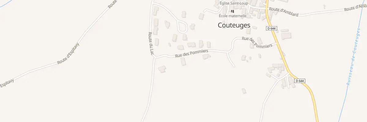 Plan du 9001 Le Bourg à Couteuges
