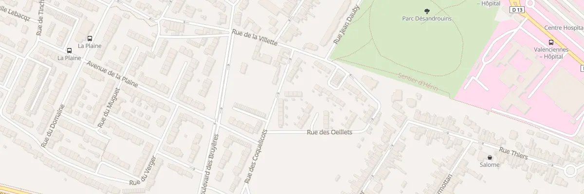 Plan du 20 Rue des Coquelicots à Valenciennes