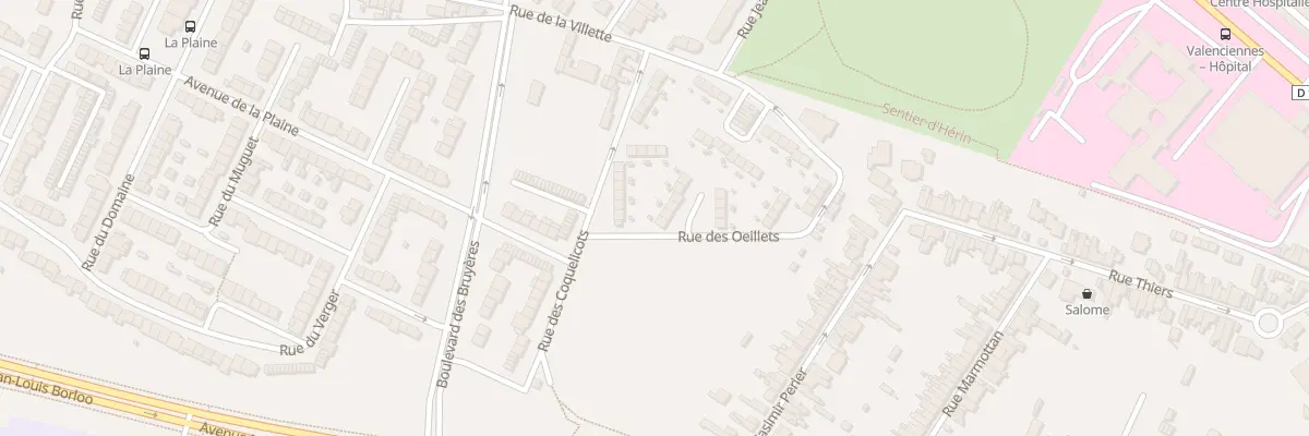 Plan du 34 Rue des Oeillets à Valenciennes