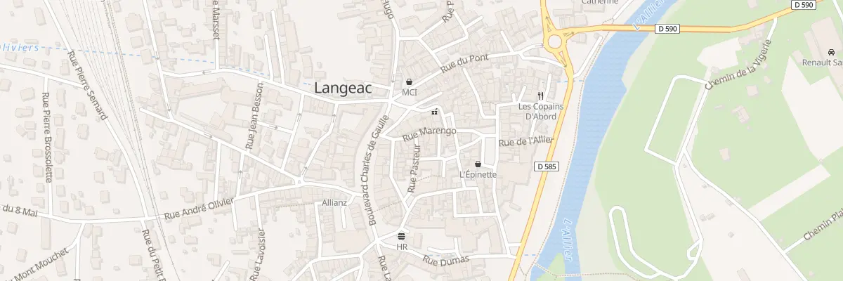 Plan du 28 Rue Pasteur à Langeac