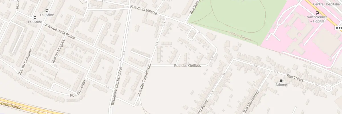 Plan du 32 Rue des Oeillets à Valenciennes