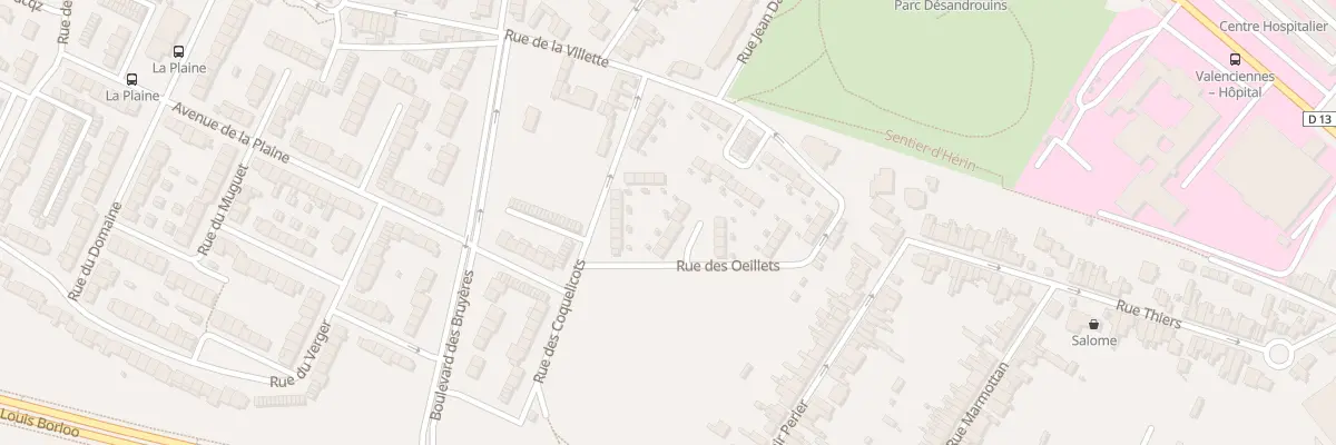 Plan du 30 Rue des Oeillets à Valenciennes