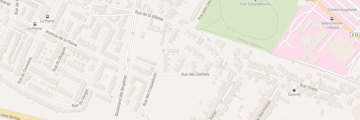 Plan du 28 Rue des Oeillets à Valenciennes