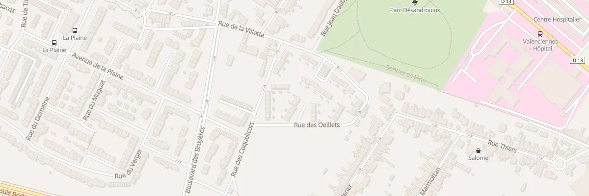 Plan du 26 Rue des Oeillets à Valenciennes