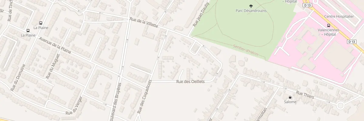 Plan du 25 Rue de la Vilette à Valenciennes