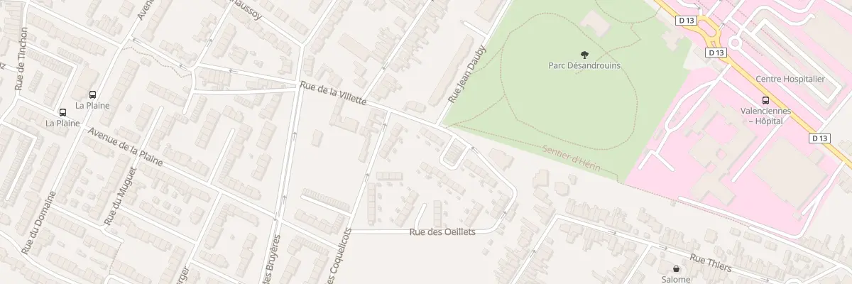 Plan du 33 Rue de la Vilette à Valenciennes