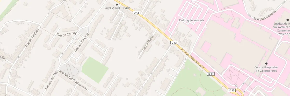 Plan du 13 Av Desandrouins Coron Hurez à Valenciennes