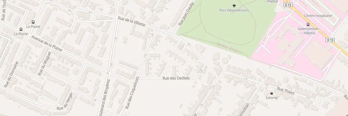 Plan du 21 Rue de la Vilette à Valenciennes