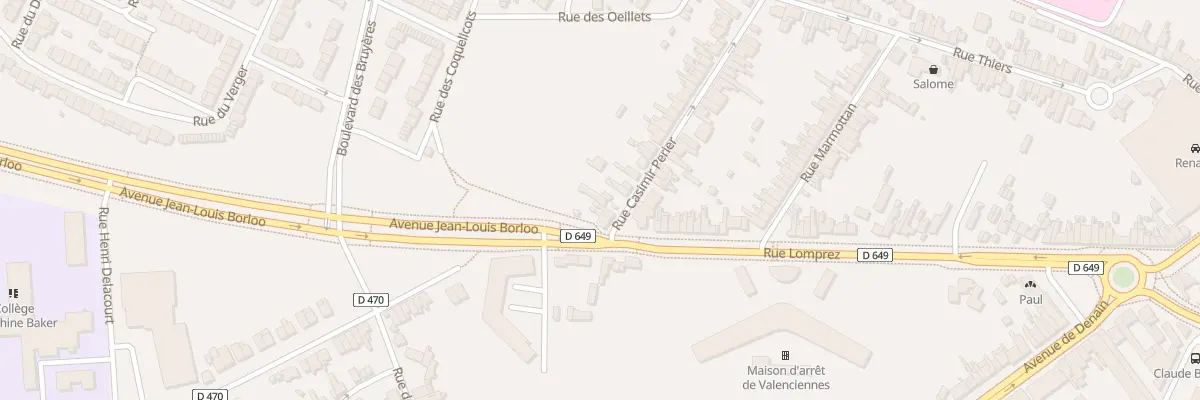 Plan du 54 Rue Casimir Périer à Valenciennes