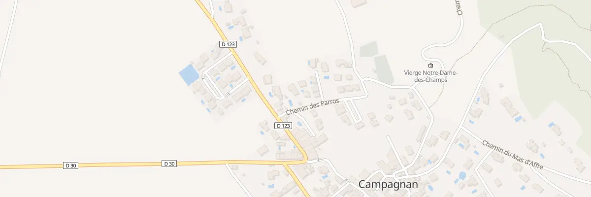 Plan du 1B Che des Parros à Campagnan