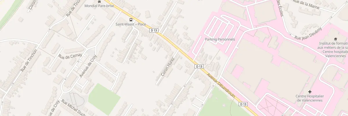 Plan du 1 Av Desandrouins Coron Hurez à Valenciennes
