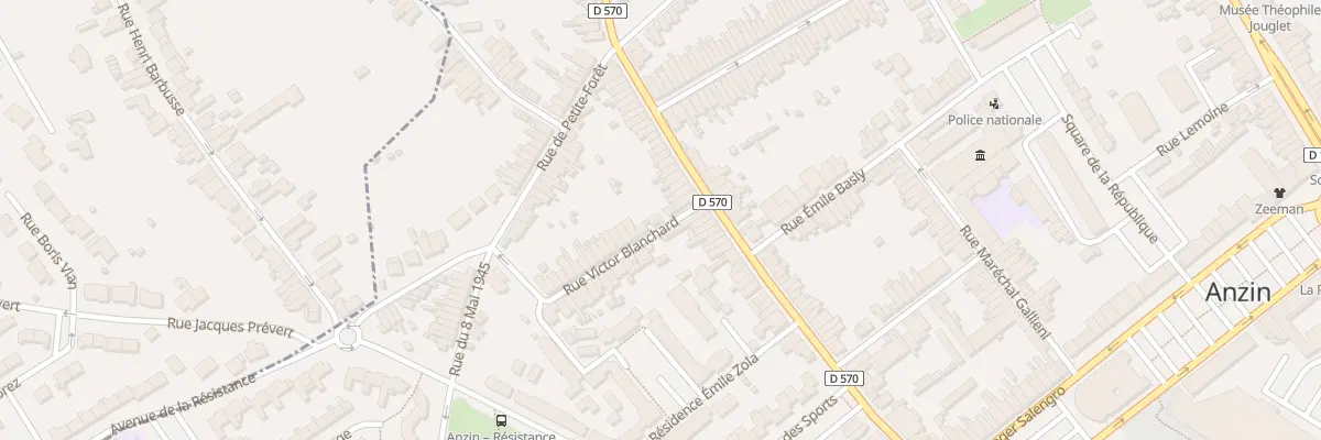 Plan du 1 Rue Victor Blanchart à Anzin