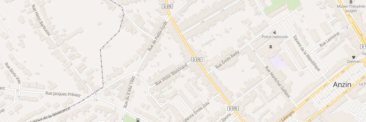 Plan du 96 Rue du Soldat Beaulieu à Anzin