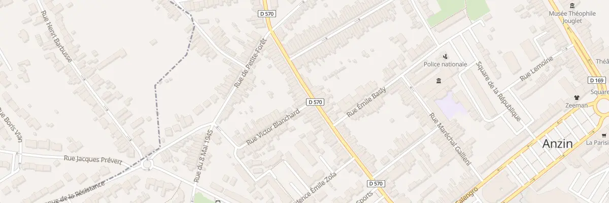 Plan du 94 Rue du Soldat Beaulieu à Anzin