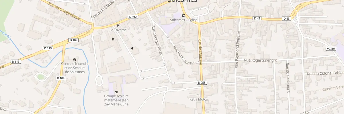Plan du 8 Rue Paul Langevin à Solesmes