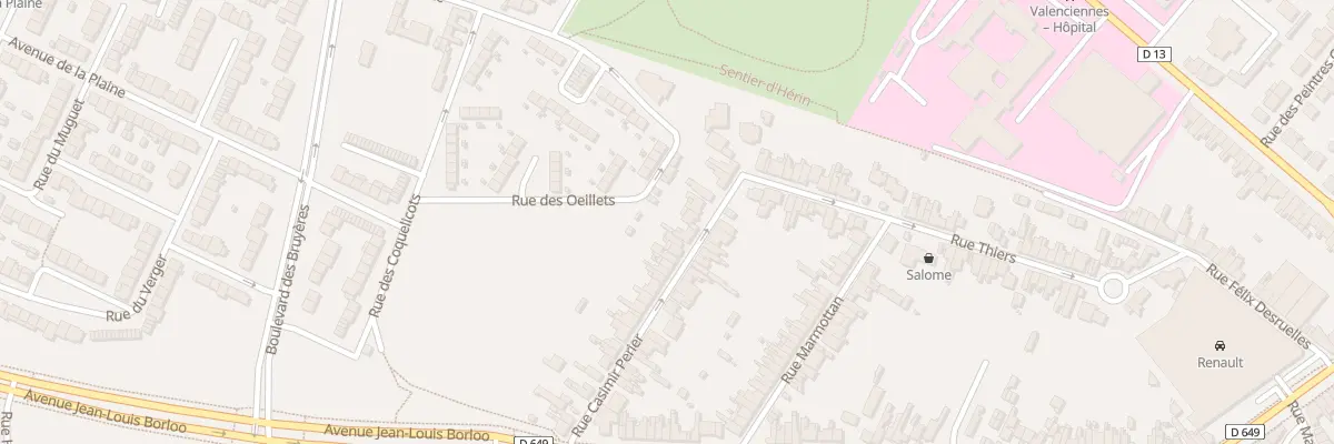 Plan du 14 Rue Casimir Périer à Valenciennes