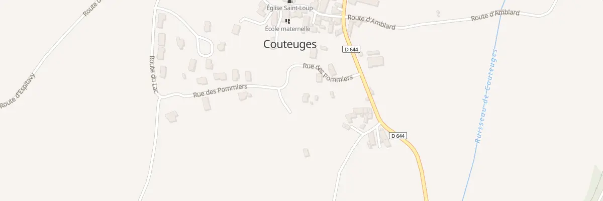 Plan du Bourg à Couteuges